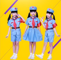 Little Red Army clothes childrens performance clothing eight-way military uniform Red Guards during the Anti-Japanese War
