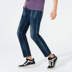 Carbine nam đơn giản mỏng eo thấp quần jeans xanh trẻ trung xuân mới đường phố thời trang đường phố S - Quần jean quần nam Quần jean