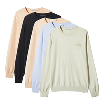 (Soft base) Carbine casual solid color sweater mens 2024 autumn and winter new printed simple round neck sweater