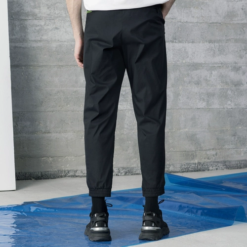 Черные цветные летние штаны с молнией, средняя посадка, свободный крой, с вышивкой