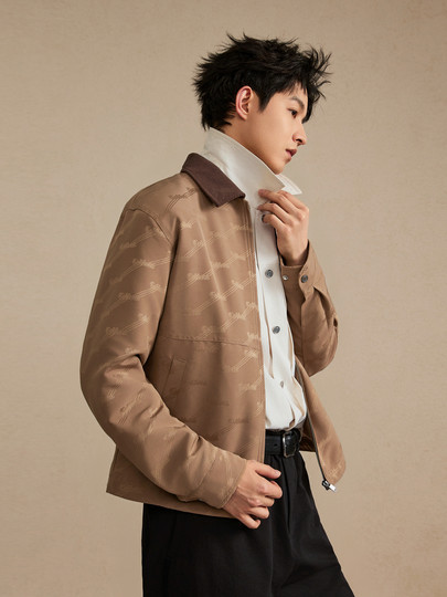 Мужская куртка в стиле ретро-амбара Cabin 2026, весенняя новая куртка с лацканами контрастного цвета