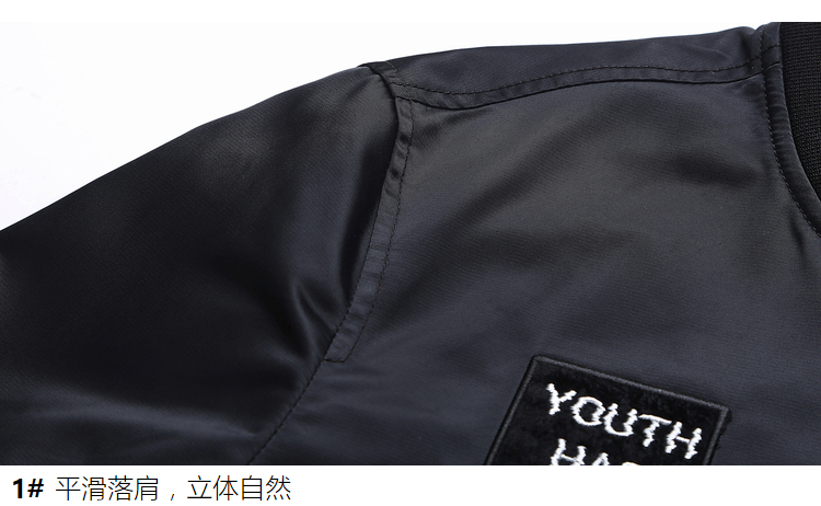 Carbine Men In Slim Pilot Jacket Đen Thanh niên Áo bóng chày giản dị Tide Fall Winter B bomber bóng chày