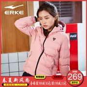 Quần áo thể thao nữ Hongxing Erke 2019 mùa xuân mới đích thực ấm áp áo khoác thể thao cotton dày - Quần áo độn bông thể thao