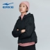 Áo thể thao nữ Hongxing Erke 2019 hè mới chính hãng áo khoác ấm mở mũ trùm đầu thể thao - Thể thao xuống áo khoác áo phao đen Thể thao xuống áo khoác