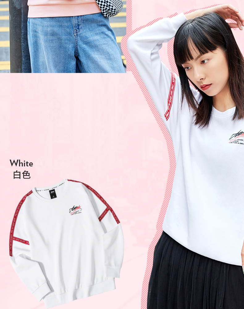 Áo len nữ Xtep 2019 mùa thu mới thời trang nữ xu hướng áo sơ mi nữ tay dài đơn giản - Thể thao lông cừu / jumper mẫu áo thu đông năm nay
