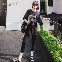 Rsemnia Japanese new sports suit women running casual thin gym quick dry loose yoga clothes tide