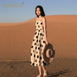 Летнее ретро приталенное платье-комбинация, юбка, платье, коллекция 2021, высокая талия