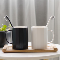 Large capacity ceramic mouthwash cup with creative simple wash cup Toothbrush cup A couple of household tooth cylinder set
