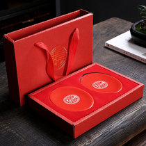 Red wedding soap dish Ceramic soap box A pair of wedding household Chinese creative bathroom personality soap tray