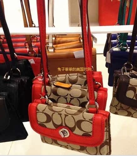 The United States Has Brought Back the Coach 49551 Coach Canvas and Leather Small Crossbody Bag, Wallet, Card Holder, and Small Bag, All Brand New and in Stock
