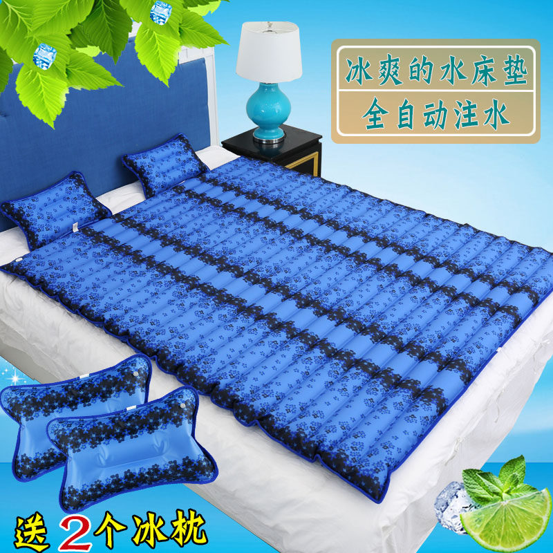 Water bed double water mattress home summer cooling ice pad inflatable water injection dual water pad cooling artifact big wave