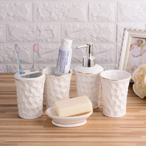 Bathroom home bathroom five-piece bathroom wash set toilet bath creative with tray mouthwash cup set