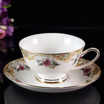 Jingdezhen ceramic coffee cup with gold bone porcelain coffee cup European creative ceramic coffee cup set