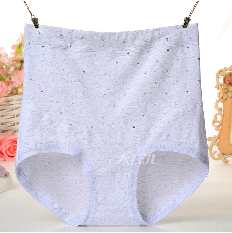 Cộng với phân bón XL nữ đồ lót chất béo mm200 kg cotton trung niên mẹ già phụ nữ cao eo bụng thoáng khí