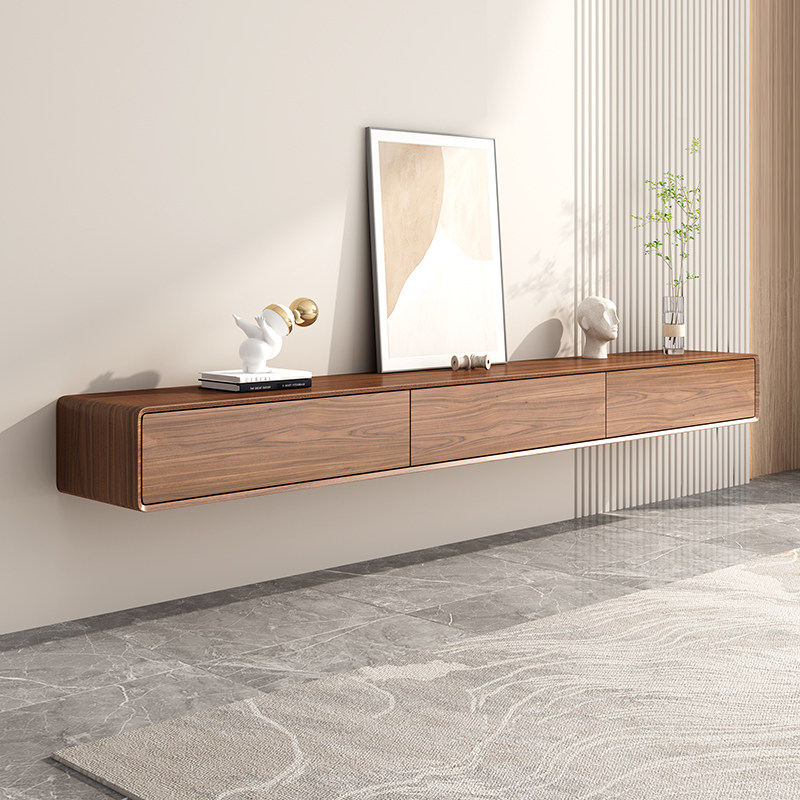 Wall-mounted TV cabinet Tea Table Combo Nordic Living Room Full Modern Minimalist Dangling Hanging Wall Bedroom TV Cabinet 