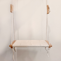 Nordic childrens indoor swing home adult swing ceiling hanging beech solid wood Jingjingfeng B&B with swing