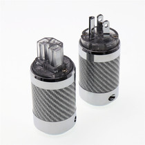 High quality carbon fiber beauty Label national standard power plug tail insert fever sound power supply plug