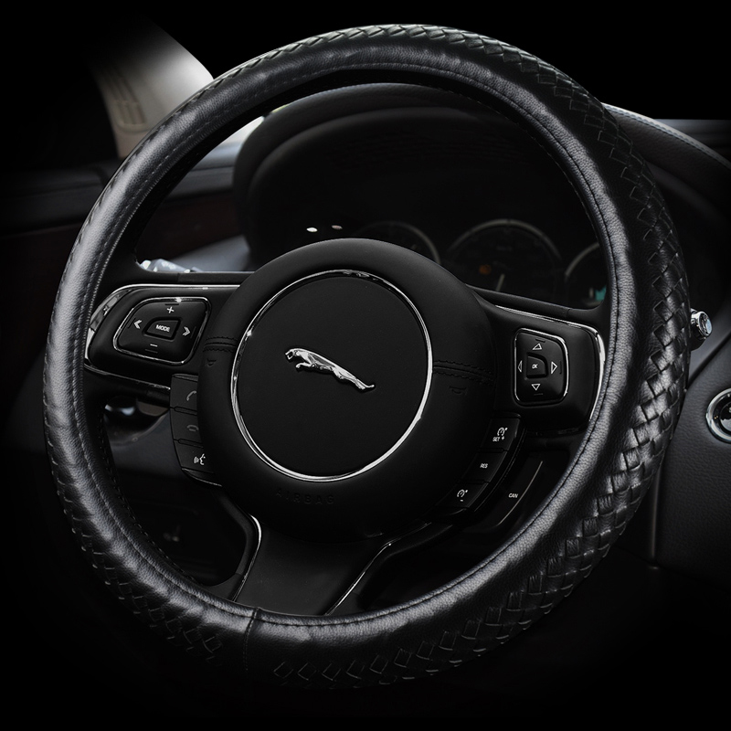 Jaguar genuine leather steering wheel sleeve dedicated to XFL XE Jaguar XKR XJL F-PACE car handlebar sets all four seasons