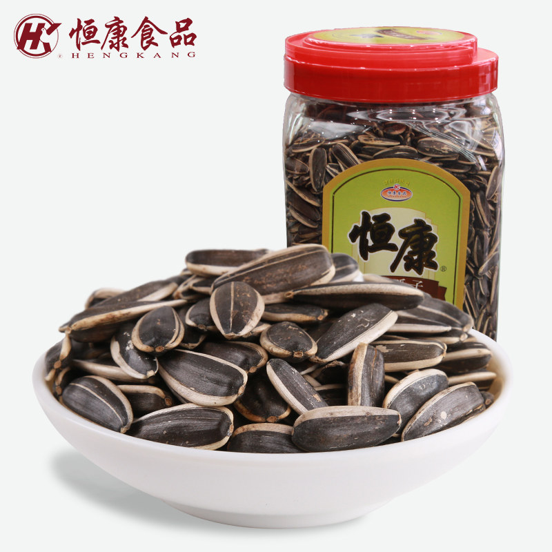 Hengkang Food Spiced Melon Seeds 680g Barrel Sunflower Seeds Big Black Melon Seeds Casual Snack Nut Roasted Wholesale