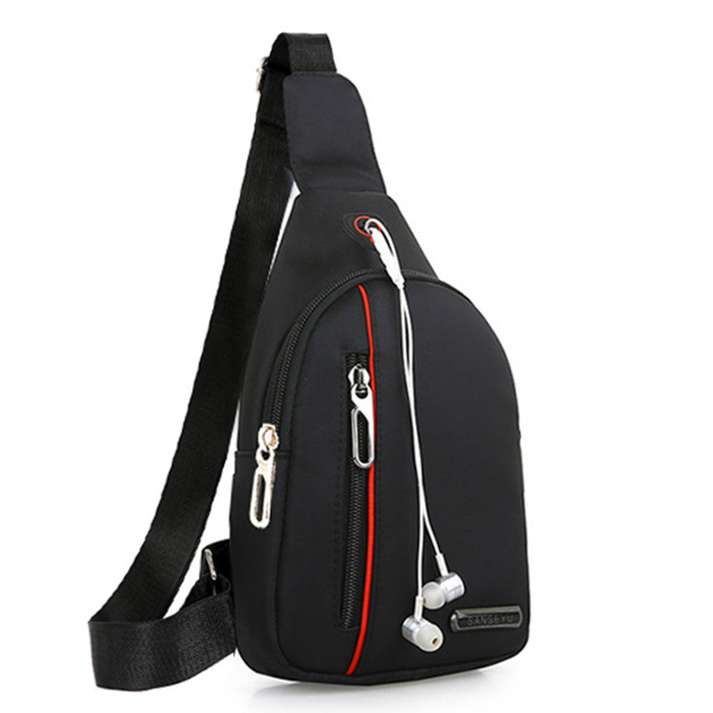 Men's chest bag casual shoulder bag messenger bag small bag 2021 new trendy canvas waist bag sports backpack men's bag