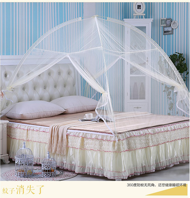Miễn Phí lưới yurt gắn rộng 1,5 mét và 1,2 1.8m giường 2 mét dài có thể được liên kết với nhà đôi gấp quạt 1 - Lưới chống muỗi mùng ngủ treo tường