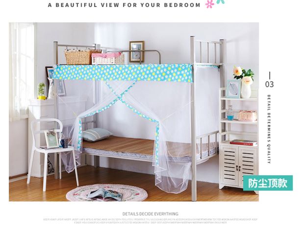 Ký túc xá và xuống 1m giường 1.2m 0.9m lưới mã hóa trên bến giường tầng nữ cánh cửa duy nhất ký túc xá - Lưới chống muỗi mùng chống muỗi gấp gọn