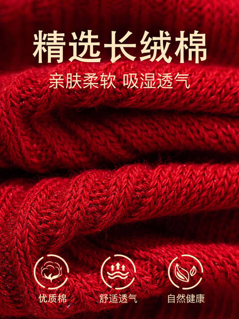 2026 Year of the Horse Red Socks for Women, Pure Cotton Gift Box Set, New Year Gift, Embroidered Odor-Resistant Mid-Calf Socks