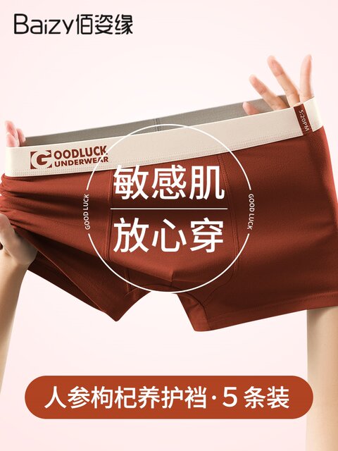 Men's underwear pure cotton 2024 new boys autumn and winter temperature-changing antibacterial crotch boxer shorts teenagers boxer briefs