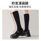 ຖົງຕີນ calf ສີດໍາສໍາລັບແມ່ຍິງໃນພາກຮຽນ spring ແລະ summer, ຄວາມກົດດັນທີ່ເຂັ້ມແຂງກ່ຽວກັບຂາກະທັດຮັດ, ຖົງຕີນ jk, ຖົງຕີນຝ້າຍບໍລິສຸດ, summer ບາງກາງ calf socks