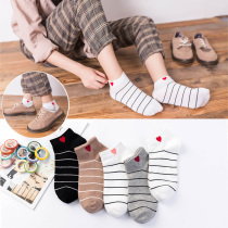 Socks Children ins Chains Short Sox Summer Lovable Japanese Department Pure Cotton Line Han Edition Spring and Autumn Invisible Shallow Lady Boat Socks