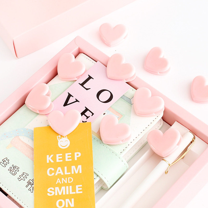 Teenage Girl Hearts Cute Peach Hearts Soft Sister Decoration Small Clip Stationery Convenience Post Message Clips Loving Photo Clips Photo Props
