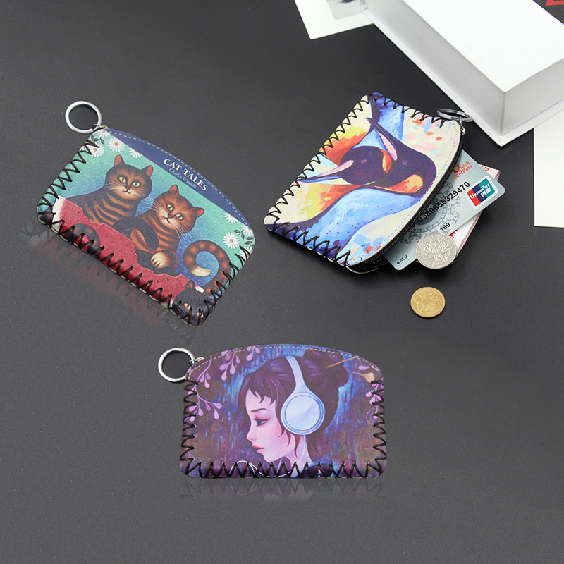 Zero Wallet Handmade Coin Bag Han Edition Cute Individuality Little Freshener Super Slim student Laced Wallet Key Bag