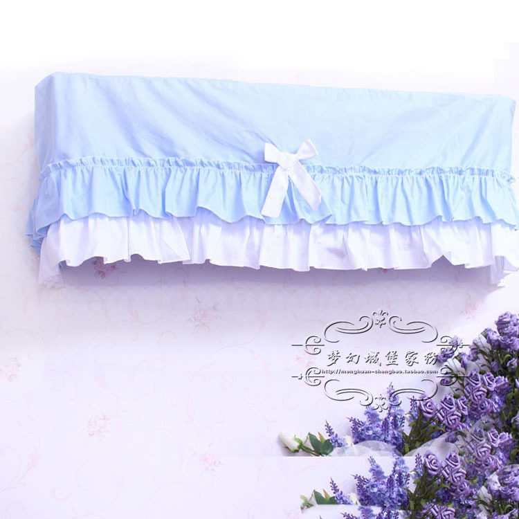 Cloth Art Hanging Air Conditioning Hood Air Conditioning Cover Blue Pure Cotton Air Conditioning Dust Cover Air-conditioning Dust Cover-Taobao