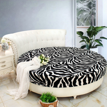 Winter warm round bed Simmons protective cover round bed hat coral Velvet crystal velvet round bed sheet cover can be customized