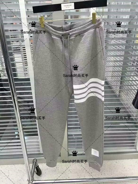  Thom Browne's new striped cotton casual pants TB sports sweatpants men and women of the same style