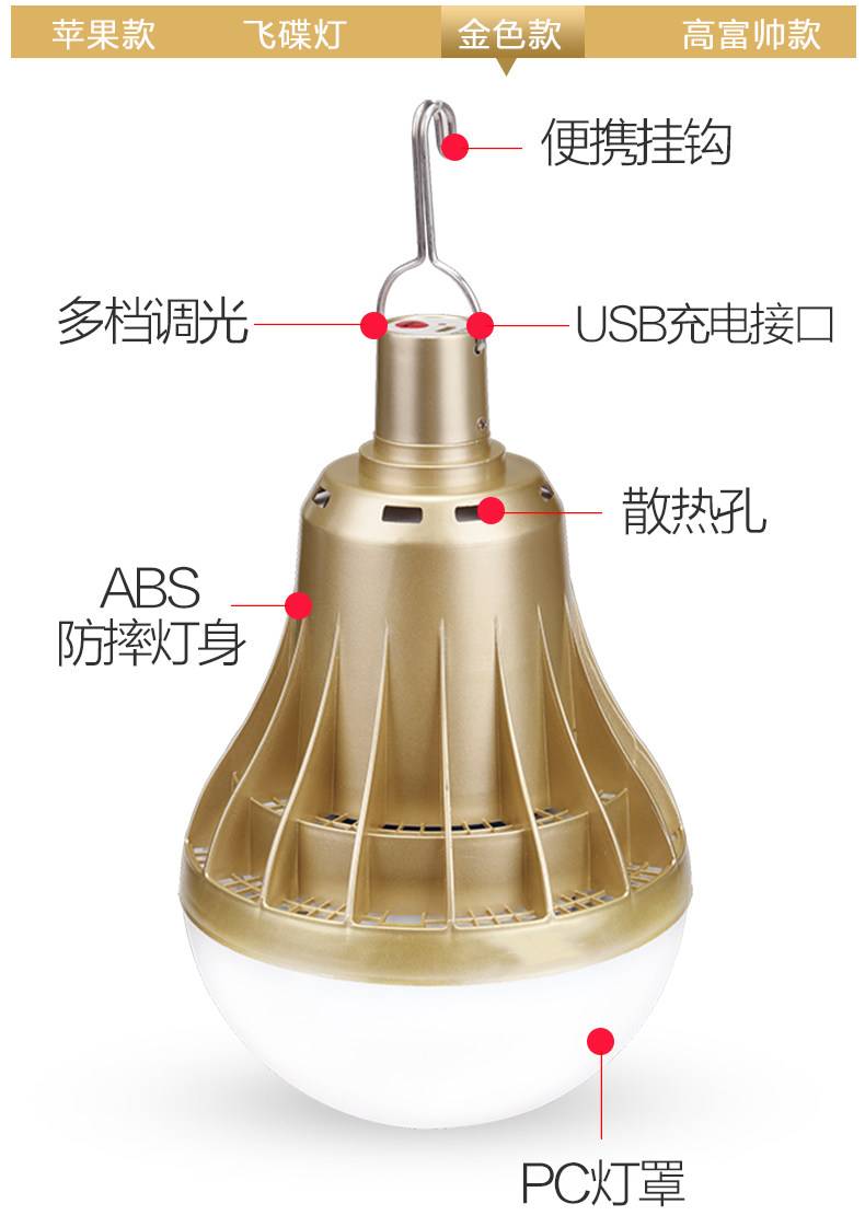露营灯LED应急照明夜市摆摊地灯户外可充电挂灯强光野营帐篷马灯 露营灯LED应急照明夜市摆摊地灯户外可充电挂灯强光野营帐篷马灯