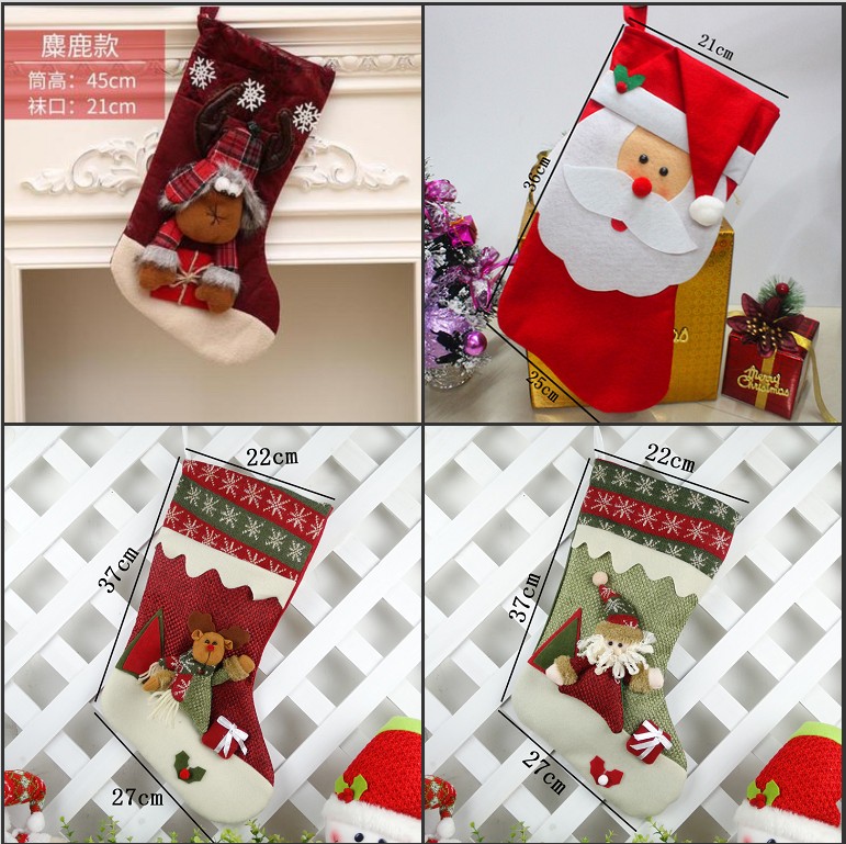 Christmas decorations sock candy bag opening Cubism Christmas old man snowman Christmas Eve gift bag gift bag