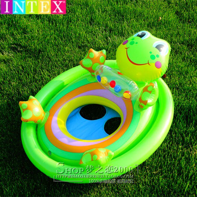 Baby Swimming Circle Baby Sun Shading Sitting Circle Children Frog Floating Circle Turtle Seat Ring Yellow Dog 1-3