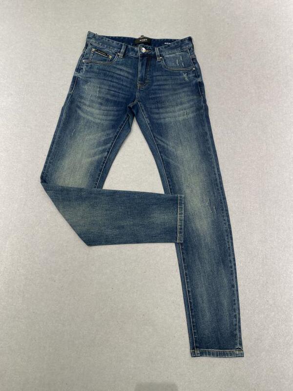 In Stock Dite/迪特 24 Spring/Summer Blue Men's Washed Distressed Nameplate Logo Jeans Long Pants