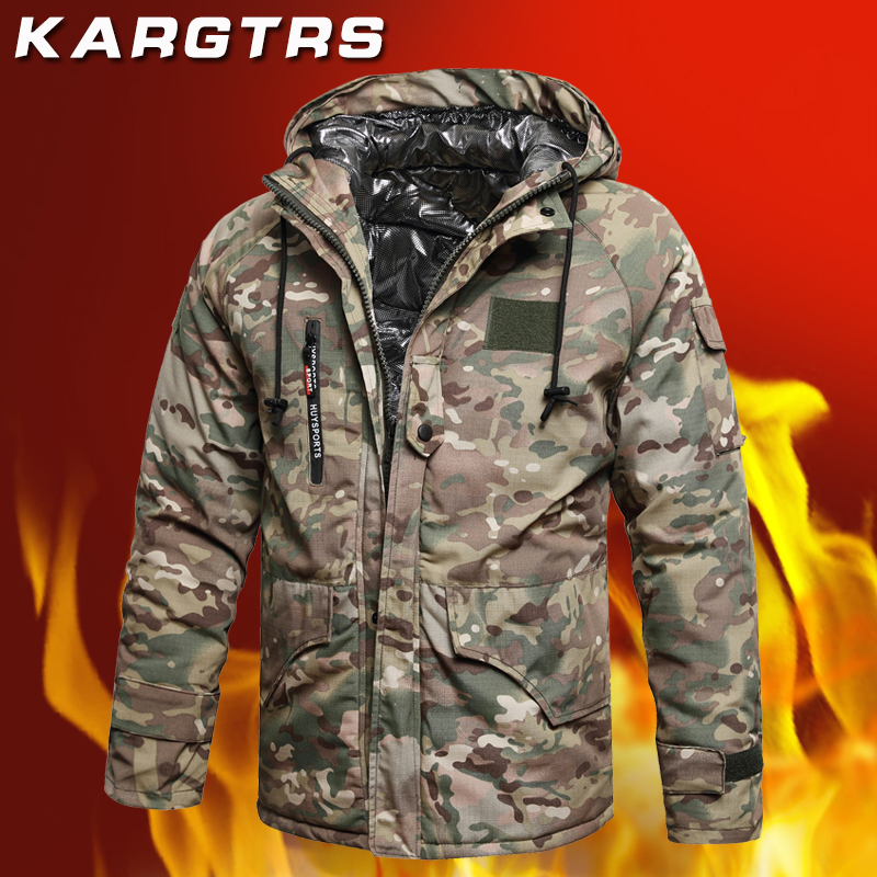 Winter heat reflection camouflage cotton clothes men thick cold and warm outdoor cotton waterproof tactical men sub-coat