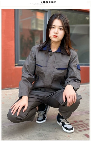 Осенний комбинезон, лонгслив для работы, нарукавники, износостойкий комплект, рабочая одежда