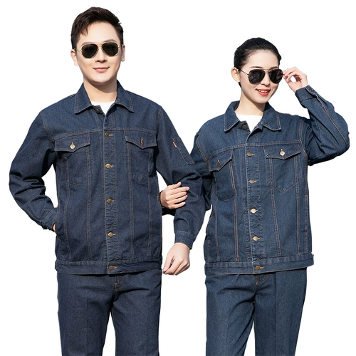 Хлопковый джинсовый комбинезон, износостойкий демисезонный лонгслив, защита от ожогов, делается под заказ