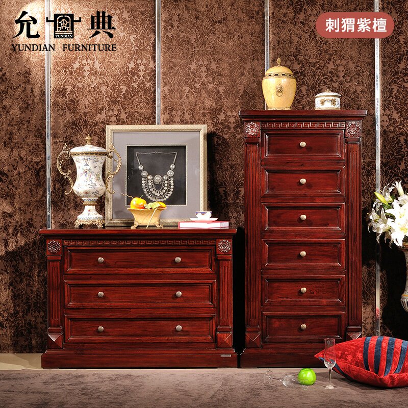Elegant red wood furniture Pear Wood 01 Type Bedroom Eurostyle Small TV Cabinet Dwarf Cabinet Modern Minima Red Wood Containing Cabinet