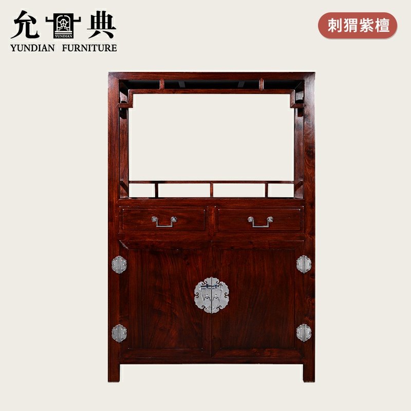 Elegant Red Wood Furniture in Pear Wood 10 Type Kitchen Double Door Double Draw Closet Dining Cabinet Dining Cabinet Containing Cabinet Containing Cabinet