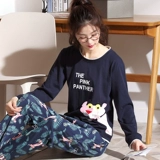 Демисезонная пижама, лонгслив, нарукавники, хлопковый комплект, свободный крой, большой размер