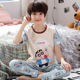 Cậu bé pajama quần ngắn tay tuổi teen trẻ béo bông nhà quần áo trẻ em childrens lớn đặt bông phim hoạt hình.