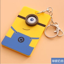  Access card Lanyard ID set Badge anti-loss door card Womens school card Hard shell key ring Cartoon card set Subway