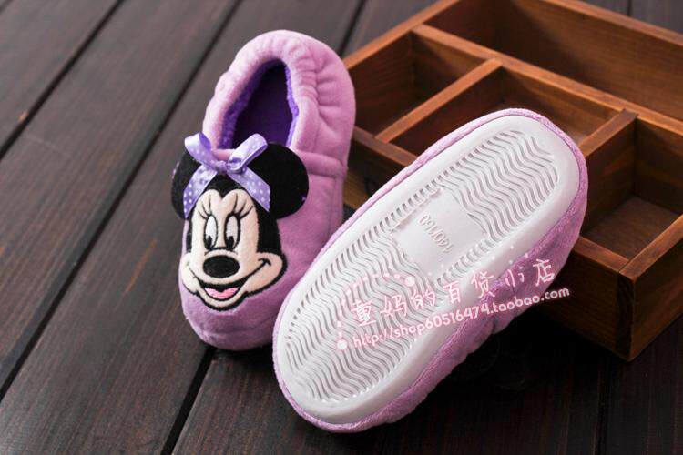 Pantoufles enfants en suède pour hiver - semelle plastique - Ref 1005039 Image 32