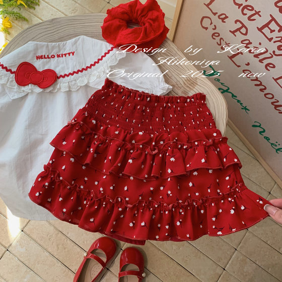 Spring韩国童装2025春夏季新款亲子韩版半身裙女童裙裤洋气百褶裙