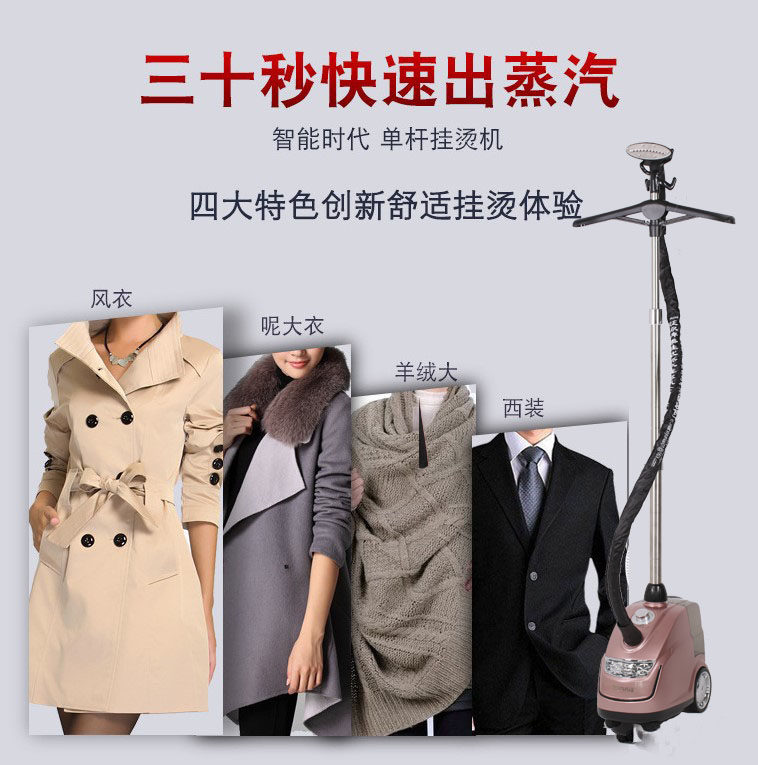 Пароочиститель 征服蒸汽挂烫机服装店商用推荐熨烫机全铜接口大功率家用立式熨斗 Sunrlan